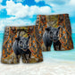 Hunting Beach Shorts Pattern Detail For Poolside Fun And Leisure And Relaxation