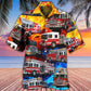 Truck Fire Firefighter Tribute Hawaiian Shirt For Coastal Adventures And Warm Weather Wear