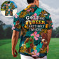 Tropical Funny Golf Bigfoot Beer Hawaiian Shirt For Sports Fans, Summer Outings, And Relaxed Vacation Wear