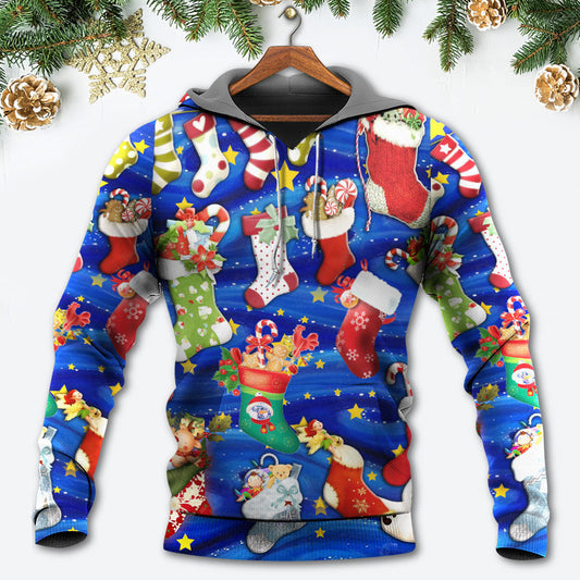 Christmas Tree Socks Season Joy Hoodie For Christmas Events Holiday Travel And Comfortable Casual Outfits