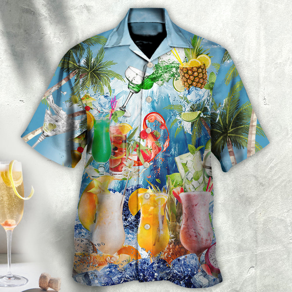 Fruit Cocktail Summer Pieces Fresh Hawaiian Shirt Pattern Detail For Summer Holidays And Outdoor Fun