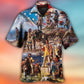 Bohemian American Independence Day Flag Hawaiian Shirt Design Detail For Sunny Adventures And Casual Wear