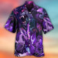 Dark Fantasy Purple Dragon Lightning Hawaiian Shirt Creative Print View For Resort Wear
