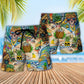 Pineapple Skull Fruit Art Beach Shorts For Tropical Vacation Wear
