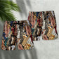 Saxophone Music Is My Therapy Beach Shorts Artwork Detail For Tropical Travel And Everyday Wear