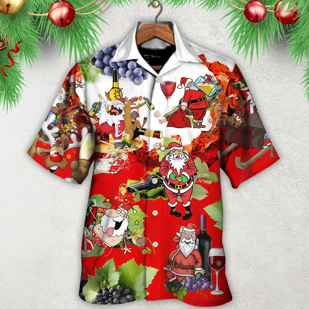 Christmas Santa Drunk Party Hawaiian Shirt Design View For Resort Travel And Thoughtful Gifting