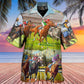 Horse Racing Hawaiian Shirt Button Front Artwork For Warm Weather Events