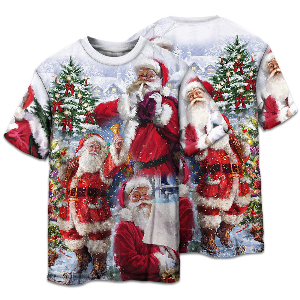 Santa Holiday Arrival Short Sleeve Pajamas Set For Christmas Mornings And Relaxed Lounging