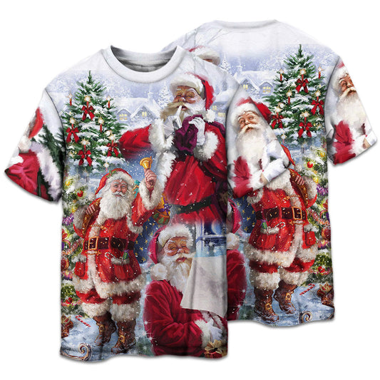 Santa Holiday Arrival Short Sleeve Pajamas Set For Christmas Mornings And Relaxed Lounging