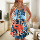 Colorful Octopus Ocean Life V-Neck Sleeveless Cami Dress For Beach Trips And Relaxed Vacation Style