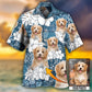 Island Summer Aloha Dog Personalized Photo Hawaiian Shirt Summer Design Detail For Vacation Style