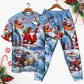 Mountain Snowboarding Christmas Short Sleeve Pajamas Set For Christmas Mornings And Relaxed Lounging