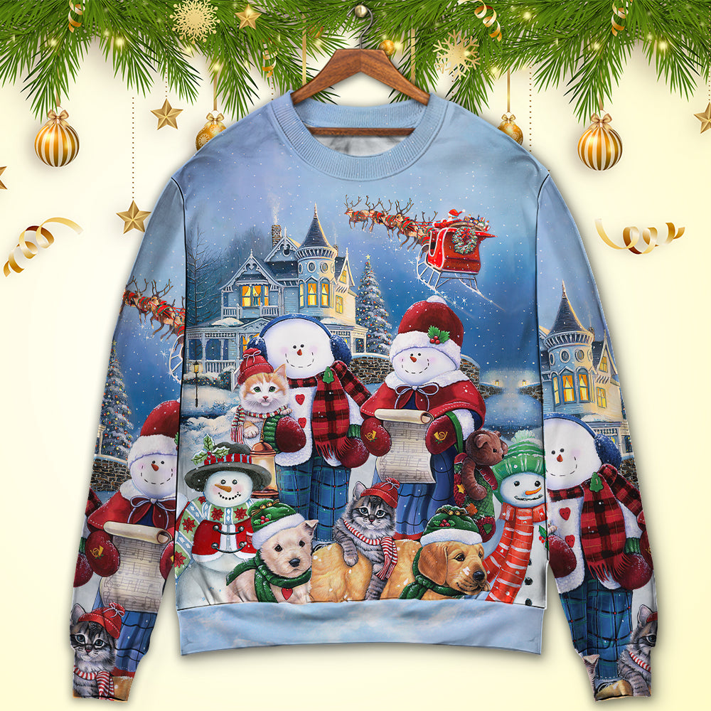 Christmas Family Snowman Happy Xmas Sweater For Festive Events Weekend Outings And Comfortable Winter Style