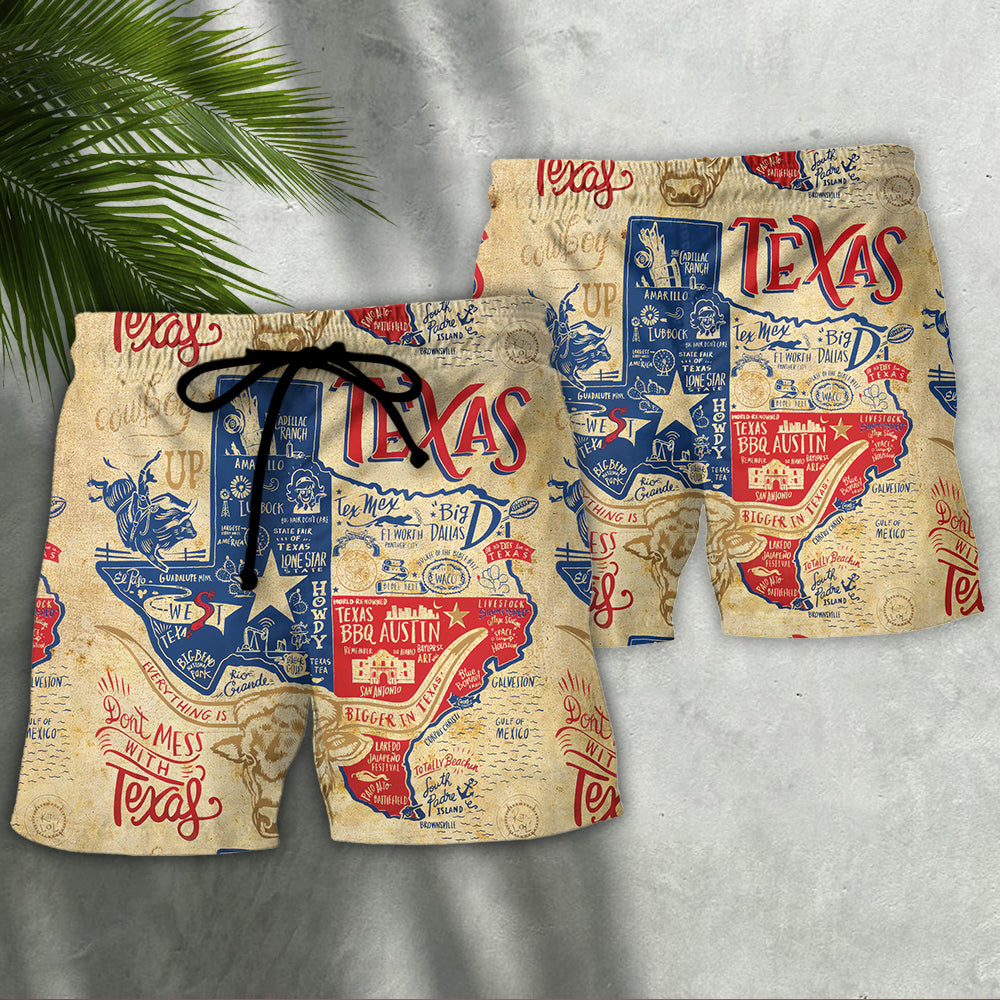 Texas Peace Life Vintage Style Beach Shorts For Beach Getaways And Comfortable Summer Wear