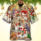 Snowman Christmas Couple Hawaiian Shirt For Poolside Relaxation And Sunny Getaways