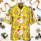 Christmas Santa Snowman Gingerbread Hawaiian Shirt Fabric Pattern Detail For Tropical Vacations