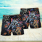 Cat Cupid With Goldfish Fantasy Beach Shorts For Sunny Holidays And Comfortable Daily Styling