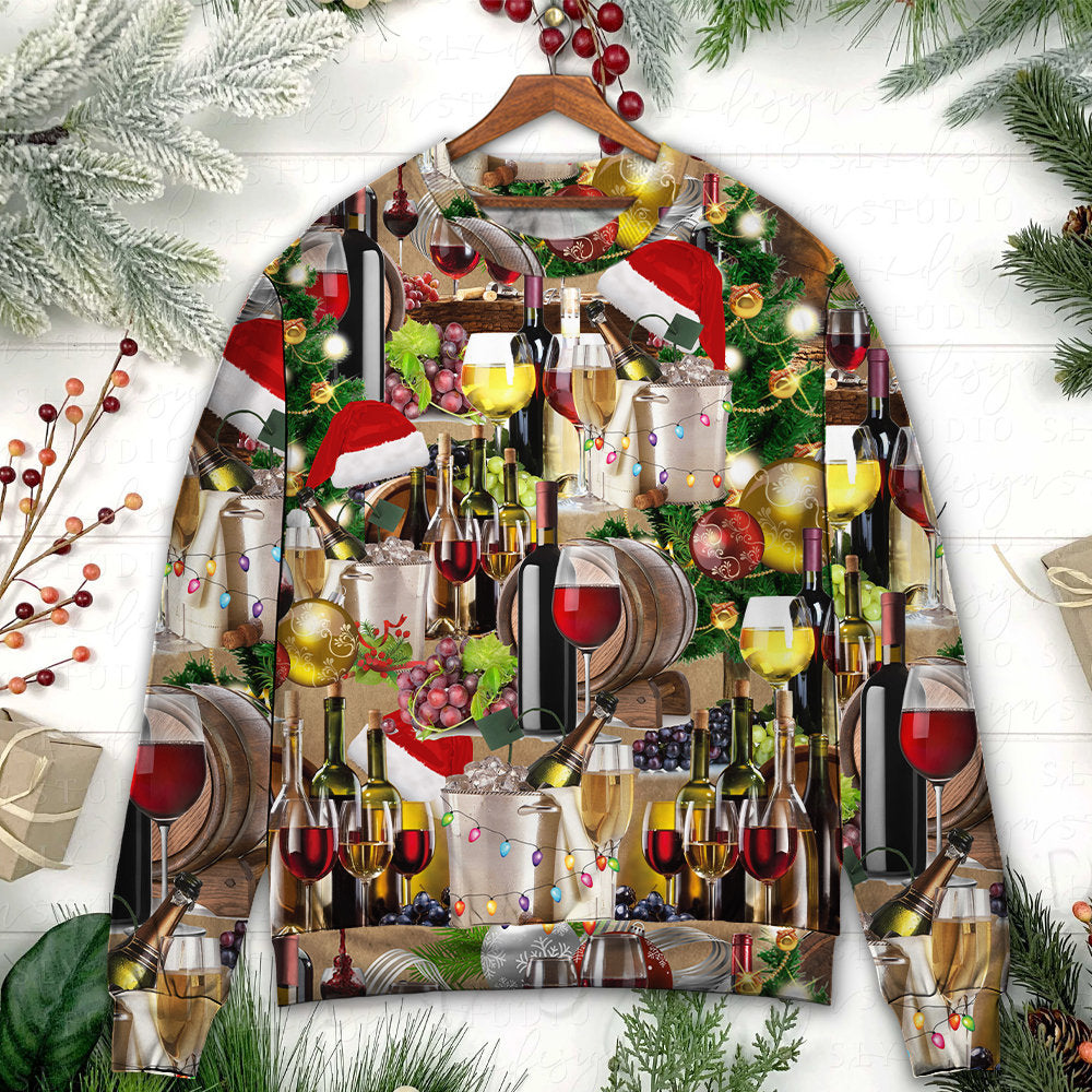 Christmas Wine Night Cozy Holiday Sweater For Holiday Parties Family Gatherings And Seasonal Gift Giving