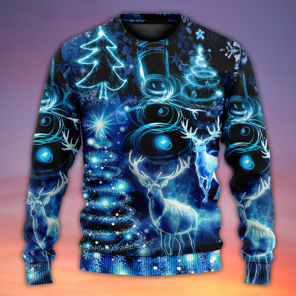 Christmas Deer Snowman Tree Glow Light Sweater For Winter Celebrations Family Events And Thoughtful Gifting