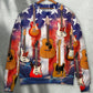 Guitar Independence Day Star Sweater For Rehearsals Weekend Outings And Expressive Casual Styling