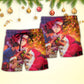Christmas Santa Light Story Beach Shorts Pattern Detail For Relaxed Warm Weather Outfits