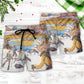 Climbing Life's A Climb View Quote Beach Shorts Artwork Detail For Casual Warm Weather Outfits