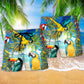 Parrot Playful By Beach Shorts Artwork Detail For Casual Warm Weather Outfits