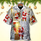 Christmas Santa Light Hawaiian Shirt Design View For Resort Wear