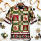 Christmas Santa Tree Hawaiian Shirt Resort Outfit View For Vacation Style
