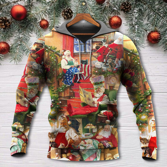 Christmas Santa Everyday Life Hoodie For Festive Family Moments Winter Wear And Holiday Gift Ideas