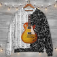 Bass Guitar Musician Black And White Sweater For Holidays Parties And Comfortable Everyday Wear