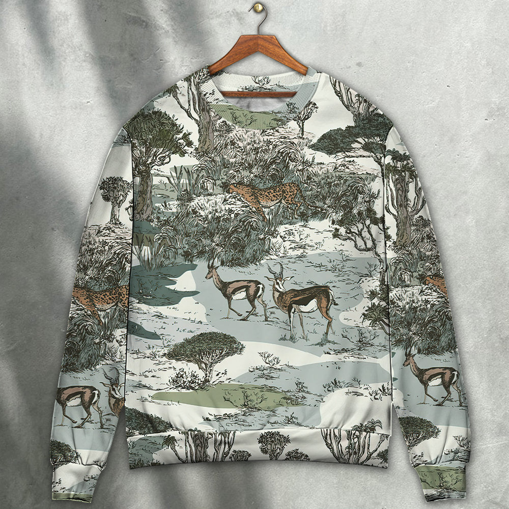 Hunting Wildlife Outdoor Sweater For Casual Wear Travel Holidays And Comfortable Everyday Styling