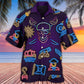 Creative Neon Pirate Hawaiian Shirt Creative Print View For Resort Wear