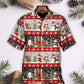 Christmas Santa Snowman Hawaiian Shirt Collar And Front View For Thoughtful Gifting