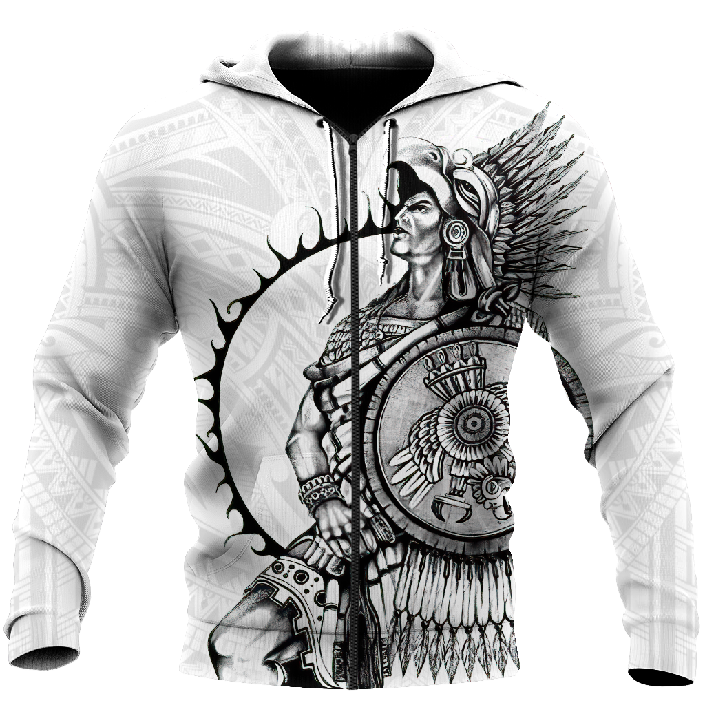 Mexican Aztec Warrior Hoodie For Cultural Appreciation Events Casual Wear And Thoughtful Gifting