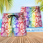 Rainbow Pride Tropical Leaf Pattern Beach Shorts For Festival Getaways And Style