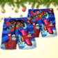 Christmas Reindeer Santa Airplane Magic Beach Shorts Pattern Detail For Poolside Fun And Everyday Comfort