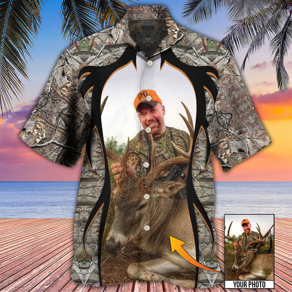 Hunting Custom Photo Hawaiian Shirt Pattern View For Lightweight Everyday Style