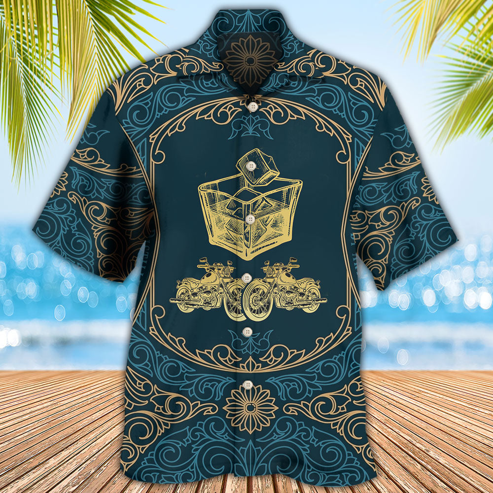 Wine Rum Motorcycles Hawaiian Shirt For Summer Events And Casual Outdoor Wear