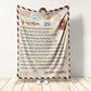 Dear Mom Daughter Love Letter Flannel Blanket For Cozy Bedroom Sofa Decor