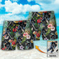 Hockey Tropical Flower Fruit Personalized Photo Beach Shorts Pattern View For Resort Days And Outdoor Activities