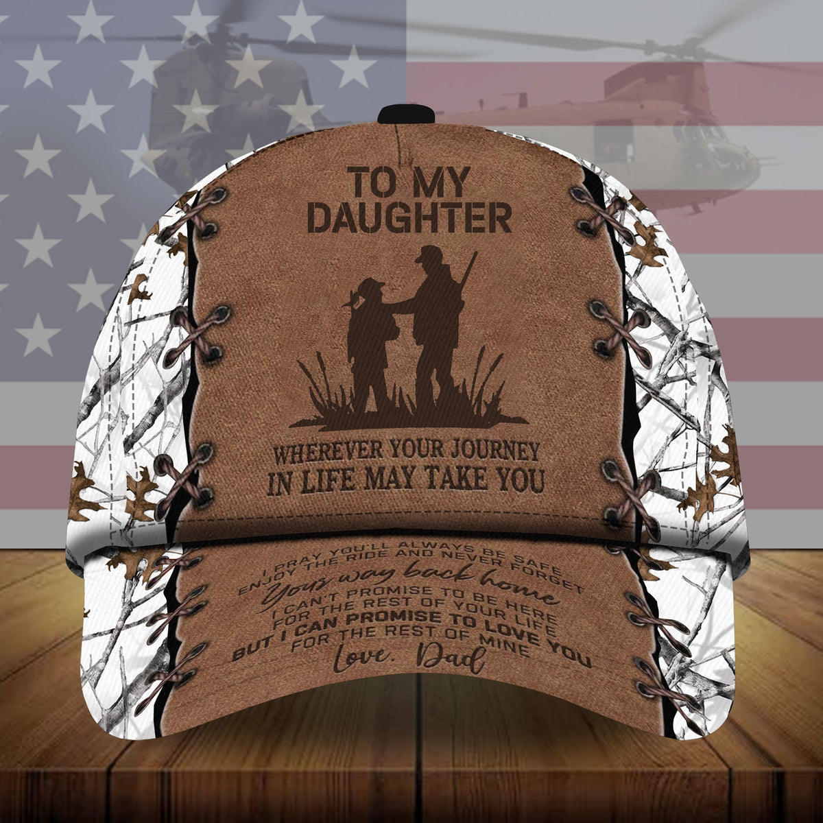 To My Daughter Personalized Camo Deer Hunting Gift Classic Cap For Festivals Vacations Outdoor Fun And Daily Comfort