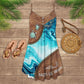 Whimsical Turtle Is Beach Soul V-Neck Sleeveless Cami Dress For Coastal Travel And Relaxed Summer Wear