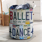 Ballet Dance Live Love License Plate Laundry Basket For Room Home Organizer