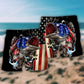 Fishing Independence Day Celebration Beach Shorts Design Detail For Weekend Getaways And Beach Days