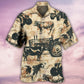 Tractor Cow Hawaiian Shirt Design View For Casual Summer Styling