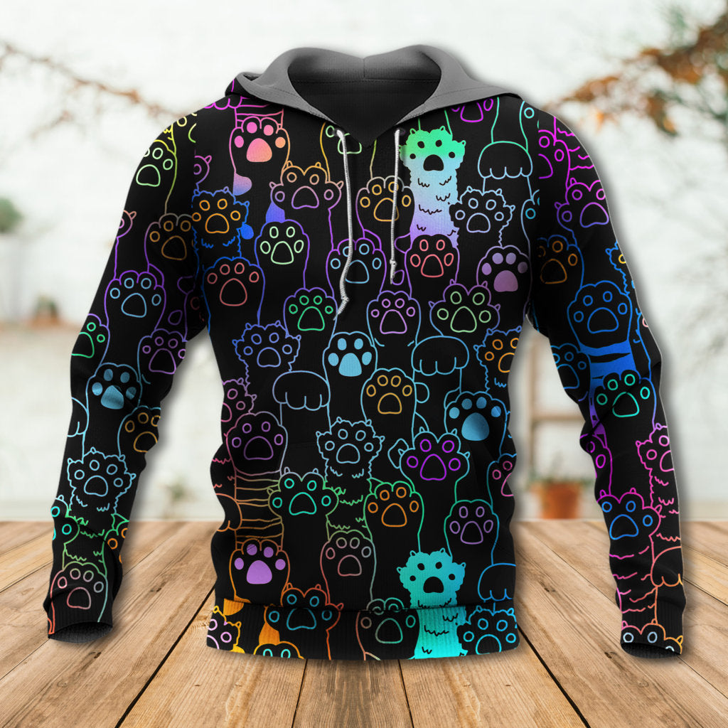 Cute Cat Little Paw Hoodie For Nature Lovers Everyday Adventures And Thoughtful Gifting