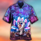 Floral Neon Monkey Mandrill Yoga Pose Lotus Hawaiian Shirt For Coastal Adventures And Warm Weather Wear
