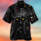 Black Dark Cat Halloween Night Hawaiian Shirt Artwork Detail For Resort Trips And Outdoor Activities