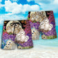 Owl Family Floral Beach Shorts Pattern Detail For Seaside Leisure And Thoughtful Gift Giving